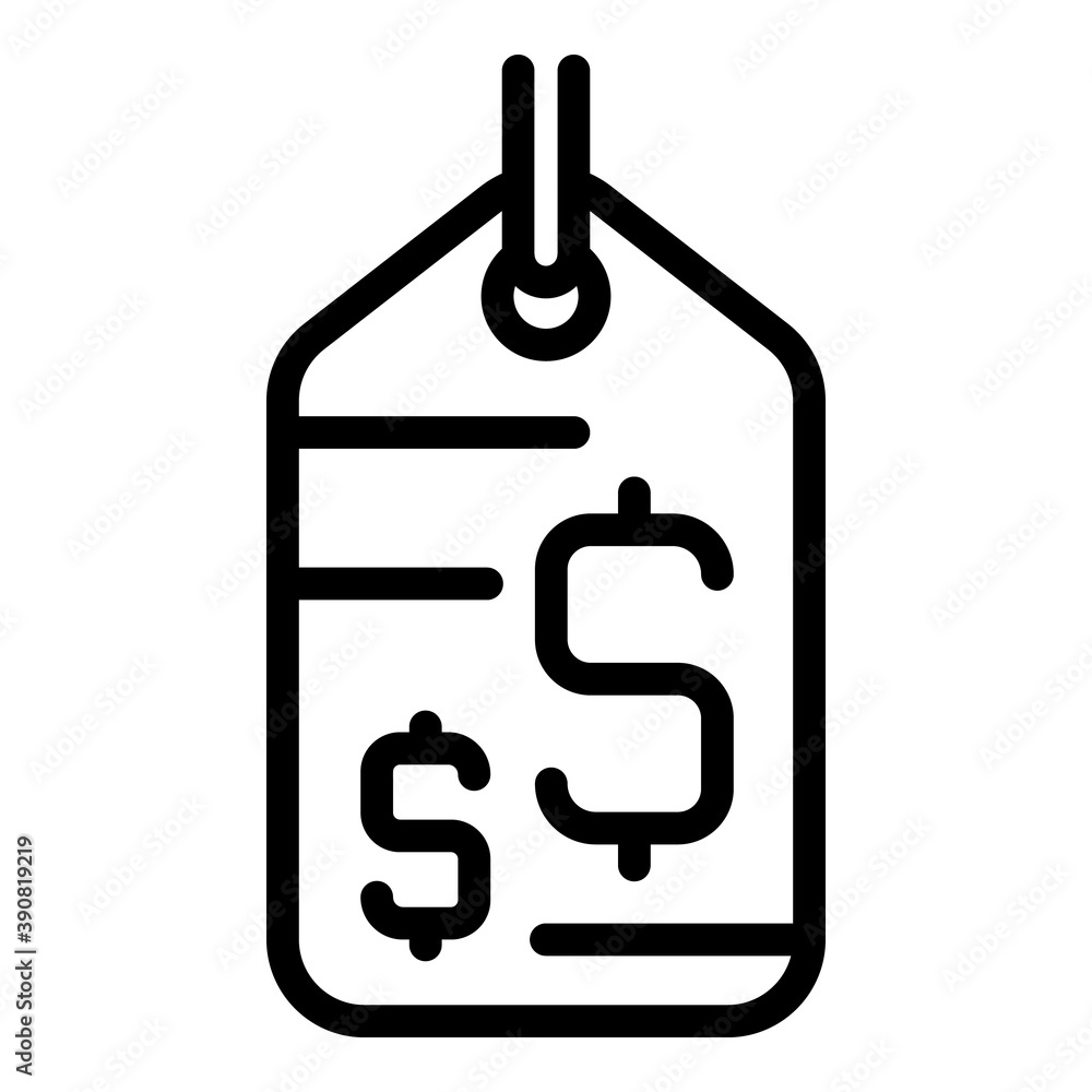 Aufkleber tag price icon. outline tag price vector icon for web design isolated on white background