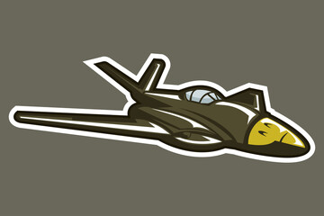 german world war II fighter jet vector illustration