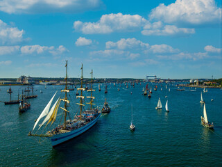 Kieler Woche Windjammerparade Kieler Förde Windjammer Ostsee