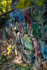 spray painted stones