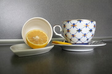 cup of tea with lemon