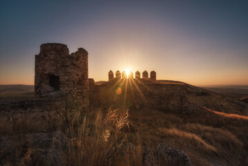 Castle of "El Berrueco" abandoned in the nature