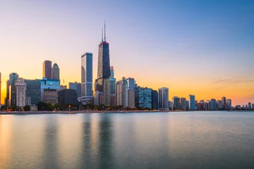 Poster Chicago, Illinois, USA downtown skyline from Lake Michigan © SeanPavonePhoto