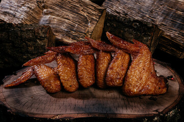 Smoked chicken wings dance samba