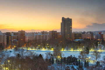 Nakajima Park, Sapporo, Japan Skyline