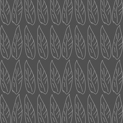 Abstract leaf style seamless pattern, rough background texture with dark color. Suitable for covers, banners, fabrics and decorative arts. Vector