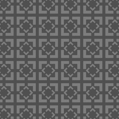 Indonesian geometric seamless pattern, texture background with dark color. Suitable for arts and decorative printing such as covers, banners, fabrics and clothing. Vector