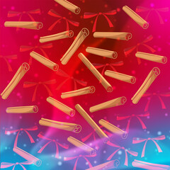winter holiday sparkling background with positive and motivated elements of joy and happiness on background with gold and other festive colors