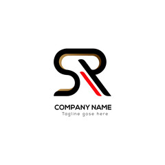 SR Letter logo. S R vector alphabet logo