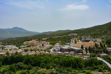 Fototapeta na wymiar Aerial view of Corte, Corsica, France