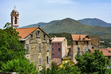 Fototapeta na wymiar Corte old city, Corsica, France