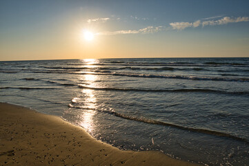 千里浜, 夕焼け, 海岸, 海, 浜, 太陽, 夕陽
