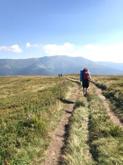 Obraz premium hiker in the mountains