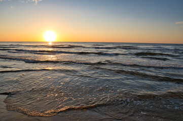 千里浜, 夕焼け, 海岸, 海, 浜, 太陽, 夕陽