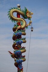 chinese dragon statue in chinese temple