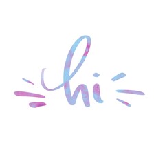 Hi lettering calligraphy card phrase