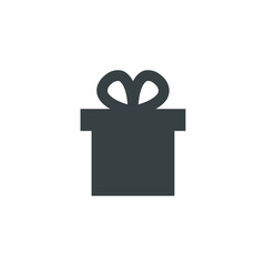 Obraz premium Black and white isolated illustration of present icon