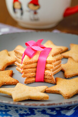 homemade christmas gingerbread cookies on a plate