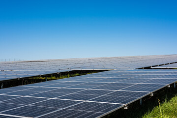 solar panels on in Germany. Renewable energy, solar power