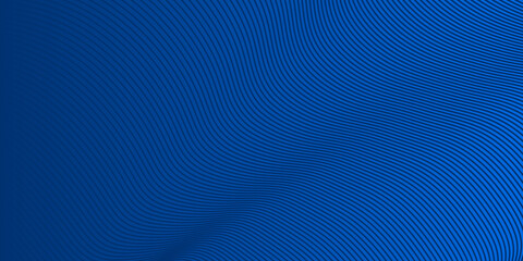 Simple modern blue curve wave lines abstract background