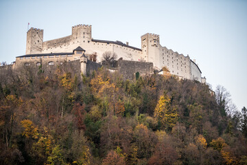 Fototapeta na wymiar Salzburg Fortress old castle in the mountains City of Salzburg
