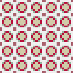 Fototapeta premium Abstract Cross Pattern Dots Logo generative computational art illustration