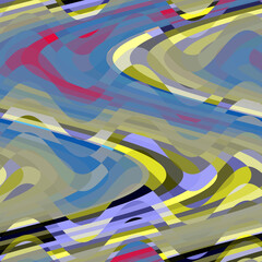 Obraz premium Blue yellow pink waves design, abstract background with waves