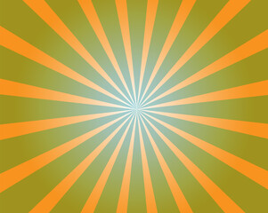 Vector Abstract rays on an orange background