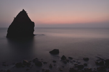 日本海の夕焼け