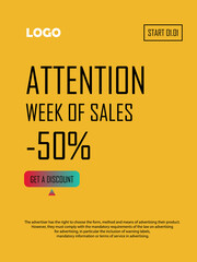 Obraz premium Advertising banner for the black friday promotion