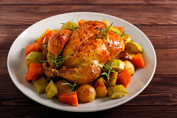 Baked chicken with vegetables