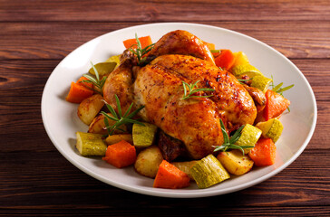 Baked chicken with vegetables