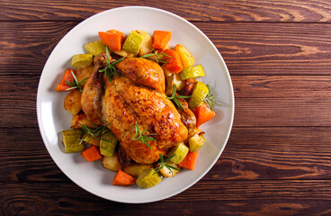 Baked chicken with vegetables
