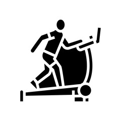 treadmill sport equipment glyph icon vector. treadmill sport equipment sign. isolated contour symbol black illustration