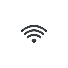 Black and white isolated illustration of wifi signal icon