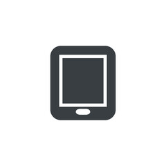 Black and white isolated illustration of tablet icon