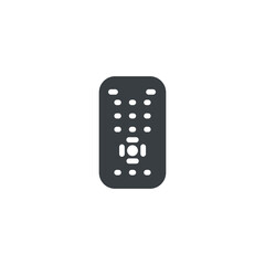 Black and white isolated illustration of remote control icon