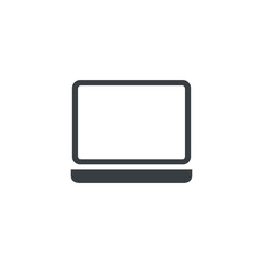 Black and white isolated illustration of pc isolated on white icon