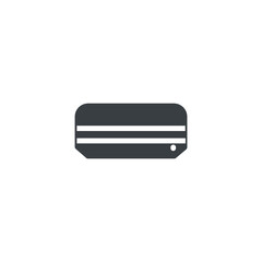 Black and white isolated illustration of dvd player icon
