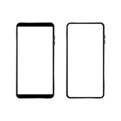 Phone screen template with a place to insert.