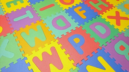 英語のパズルマット