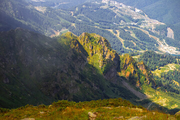 Obraz premium Beautiful mountain landscape. High-mountain massif,