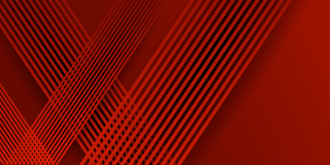 Abstract shiny 3D red vector background with stripes 