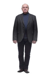 full length . senior man in a business suit.