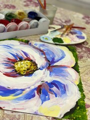 Fototapeta premium watercolor painting of flowers