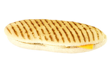 sandwich panini aux fromages isolé sur un fond blanc