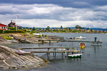 Fototapeta na wymiar Insel im Oslo-Fjord