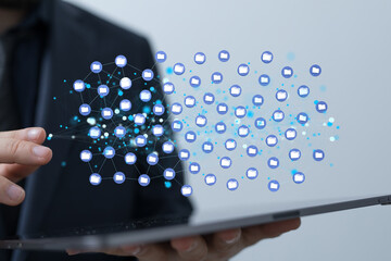 data network 3d digital info