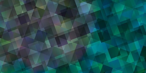 Fototapeta premium Light Blue, Green vector background with polygonal style.