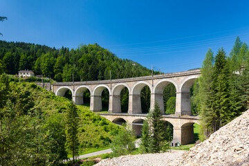 Fototapeta na wymiar rail viaduct, Semmering Bahn, unesco world heritage, Lower Austria